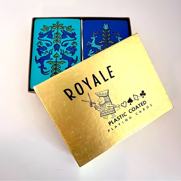 Vintage Royale Plastic Coated Playing Cards